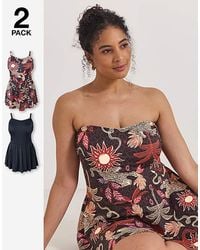 Simply Be - Value 2 Pack Swimdresses - Lyst