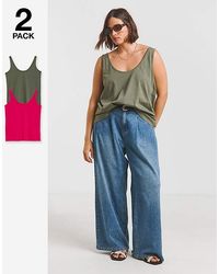 Simply Be - 2 Pack Slouchy Vests - Lyst