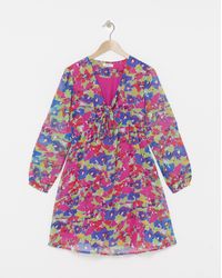 Simply Be - Knot Front Skater Dress - Lyst