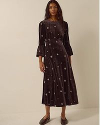 Monsoon - Emilee Floral Velvet Midi Dress - Lyst