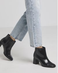 Simply Be - Block Heel Low Cut Boots Ex Wide - Lyst