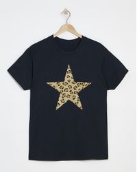 Simply Be - Leopard Star Graphic T-Shirt - Lyst