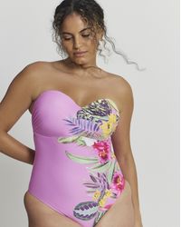 Figleaves - Fiji Bandeau Swimsuit - Lyst