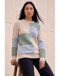 Roman - Roman Colour Block Cable Knit Jumper - Lyst