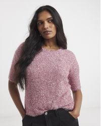 Simply Be - Tinsel Short Sleeve Jumper - Lyst