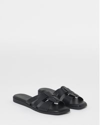 Simply Be - Woven Flat Mule Sandals Extra Wide - Lyst