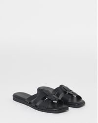 Simply Be - Woven Flat Mule Sandals Extra Wide - Lyst