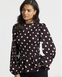 Simply Be - Shirred Long Sleeve Top - Lyst