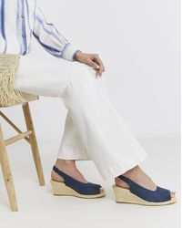 JD Williams - Peep Toe Espadrille Wedge Wide - Lyst