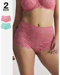 Pretty Secrets - 2 Pack Daisy Lace Shorts - Lyst