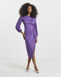 Simply Be - Textured Jersey Wrap Dress - Lyst