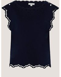 Monsoon - Gaia Floral Cutwork Top - Lyst