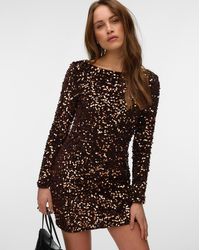 Vero Moda - Belle Boatneck Sequin Dress - Lyst