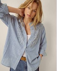 Monsoon - Tanya Ruffle Stripe Shirt - Lyst