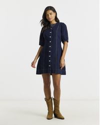 Simply Be - Cinched Mini Dress - Lyst