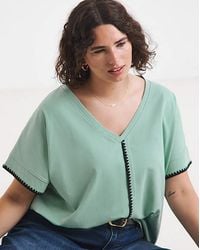 Simply Be - Whipstitch T-Shirt - Lyst