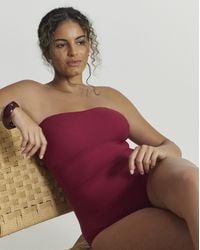 Figleaves - Icon V Bar Bandeau Swimsuit - Lyst