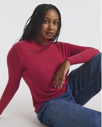 Simply Be - Long Sleeve Rib Top - Lyst