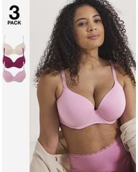Pretty Secrets - 3 Pack Cotton T-Shirt Bras - Lyst