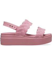 Crocs™ - Brooklyn Low Wedge Sandal - Lyst