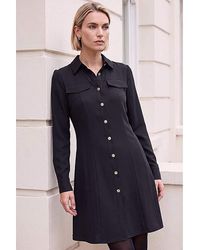 Roman - Roman Collared Buttoned Shirt Dress - Lyst