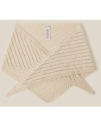 Monsoon - Perl Pointelle Triangle Scarf - Lyst