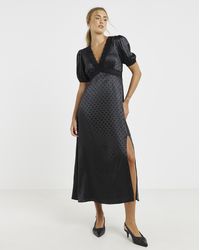 Lovedrobe - Lace Trim Satin Jaquard Midaxi - Lyst
