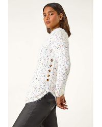 Roman - Roman Nep Curved Hem Jumper - Lyst