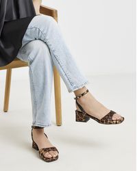 Simply Be - Barely There Low Block Heel Ex Wide - Lyst