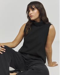 Simply Be - Cut & Sew Roll Neck Vest - Lyst