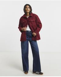 Simply Be - Sbe Plush Teddy Pocket Shacket - Lyst