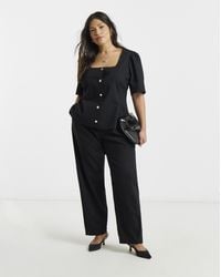 Simply Be - Pleated Barrel Trousers - Lyst