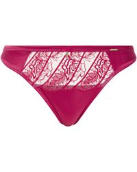 Joanna Hope - Satin Embroidery Midi Briefs - Lyst