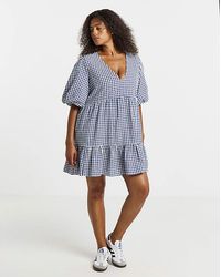 Simply Be - Gingham Apron Dress - Lyst