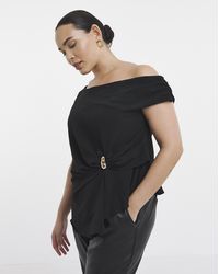 Simply Be - Ruched Detail Top - Lyst