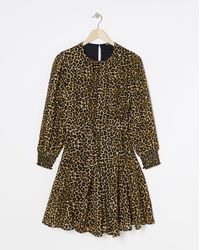 Simply Be - Print Georgette Belted Skater - Lyst