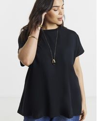 Simply Be - Slouchy Dip Back T-Shirt - Lyst