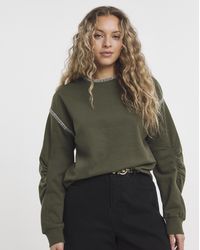 Simply Be - Whipstitch Oversized Sweatshirt - Lyst