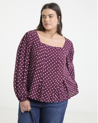 Simply Be - Button Down Tea Blouse - Lyst