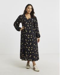Simply Be - Button Through Midi Dress - Lyst