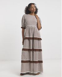 Neon Rose - Gingham Midaxi Dress - Lyst