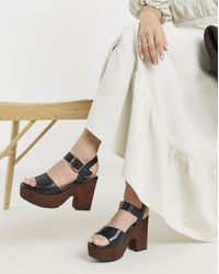 Simply Be - Platform Cork Sandals Wide Fit - Lyst