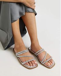 JD Williams - Sparkly Asymmetric Mule Wide - Lyst