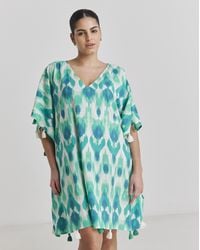 MAGISCULPT - Tassel Trim Beach Kaftan - Lyst
