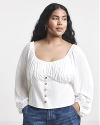 Simply Be - Square Neck Blouse - Lyst