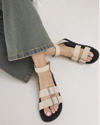 Simply Be - Footbed Two Strap Sandal Ex Wide - Lyst