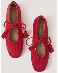 Monsoon - Blair Faux Suede Ballet Pumps - Lyst