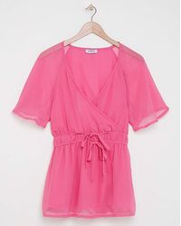 Simply Be - Georgette Angel Sleeve Blouse - Lyst