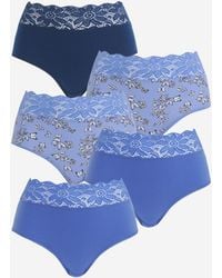 Pretty Secrets - 5Pack Lace Top Full Fit Briefs - Lyst
