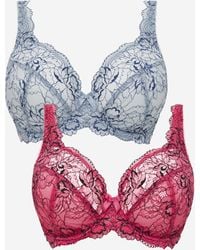 Pretty Secrets - 2 Pack Ella Lace Full Cup Wired Bras - Lyst